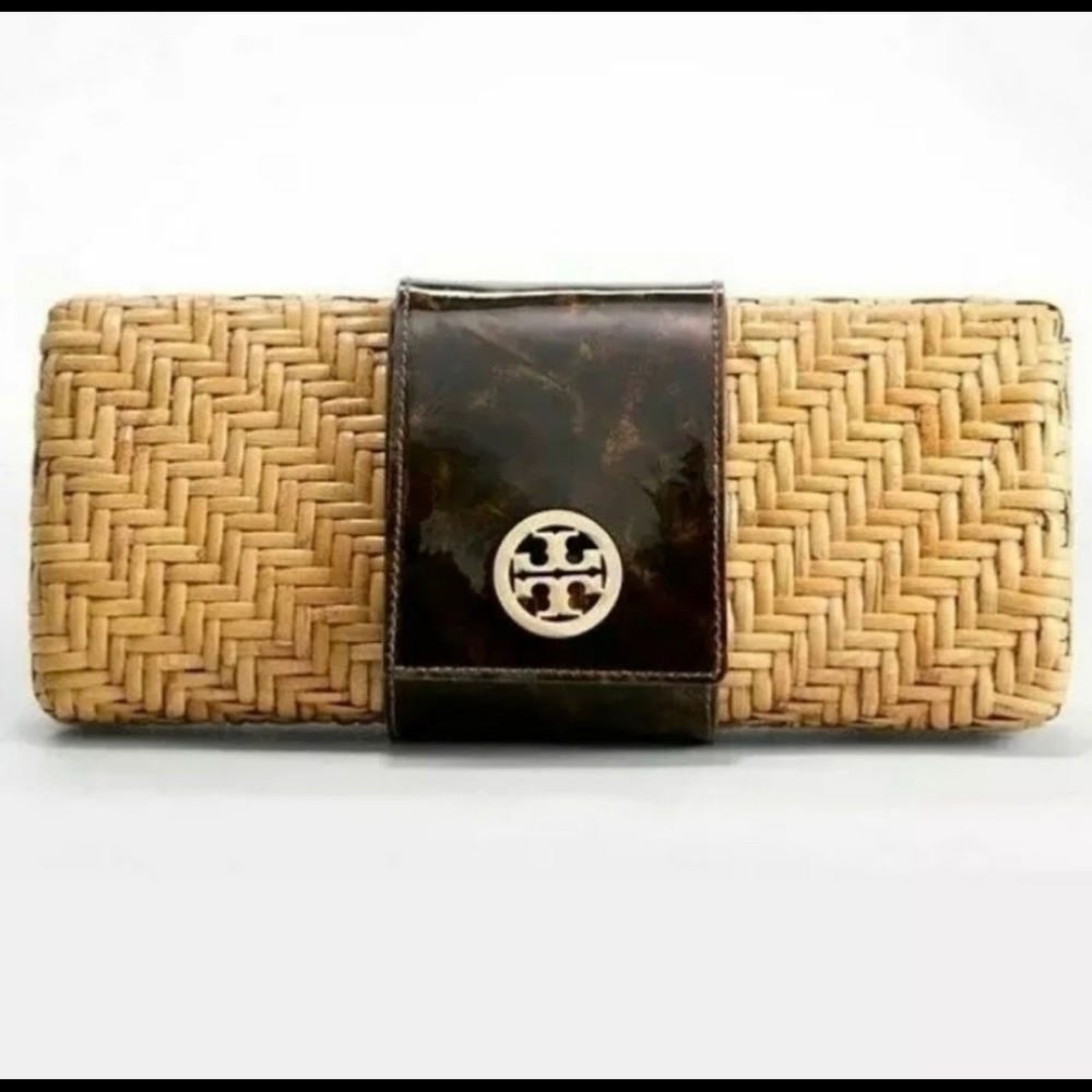 Tory Burch Vintage Rattan Tortoise clutch / crossbody